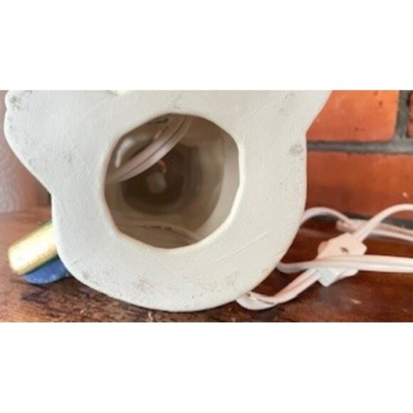 Vintage Hand Painted Ceramic Snowman Holding NOEL Sign – Lighted, 10" Tall - Picture 8 of 8